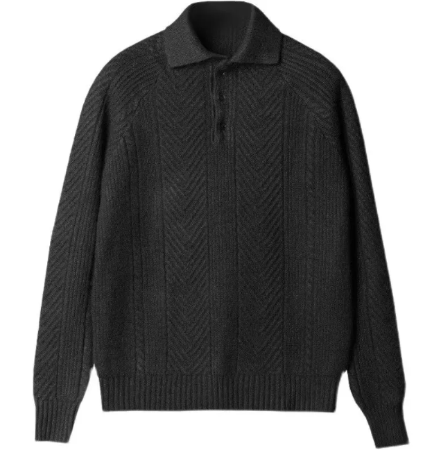 Men's Refined Knit Lapel Pullover