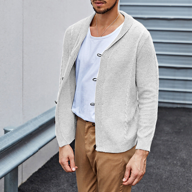 Casual Slim Fit Buttoned Cardigan Sweater for Men