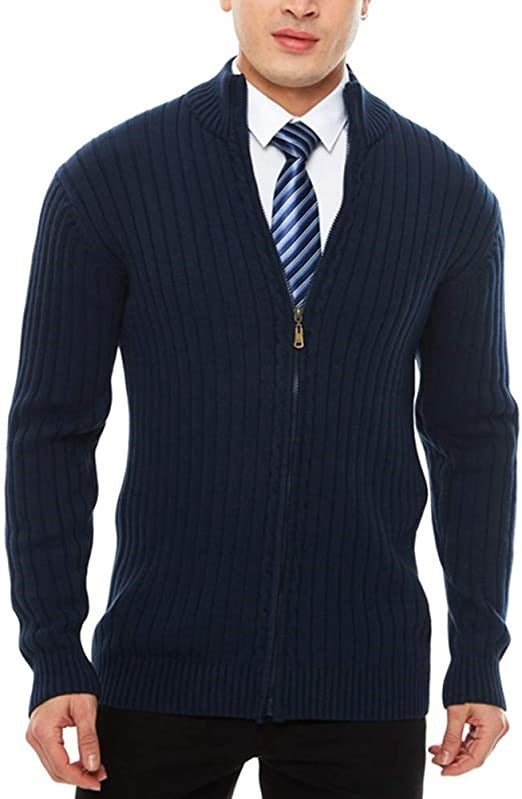 Knitted Sweater Coat with Suit Collar Design