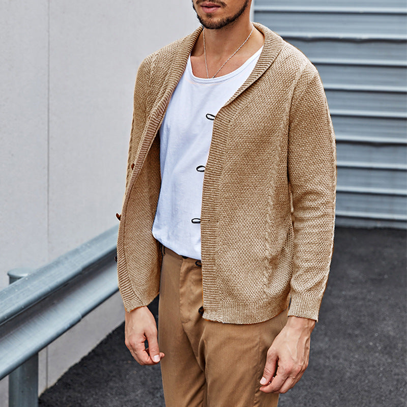 Casual Slim Fit Buttoned Cardigan Sweater for Men